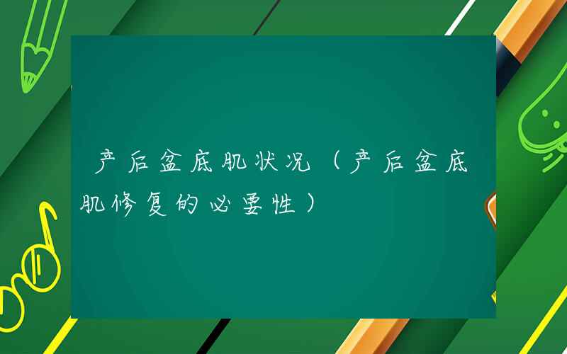 产后盆底肌状况（产后盆底肌修复的必要性）